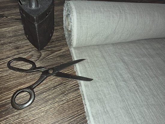 Kaņepju audums 100% | Naturāls, nekrāsots | 155 g/m² | 152 cm plats